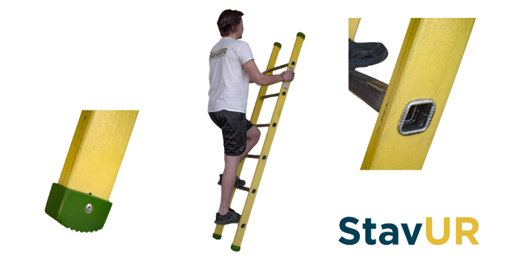 VETROPRIMA Jednoduchy sklolaminatovy rebrik - 6 az 13 priecok